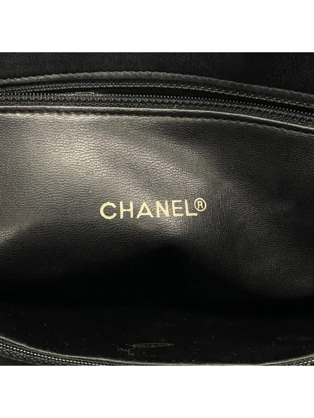 Chanel Shoulder Bag Quilted Lambskin Black Gold